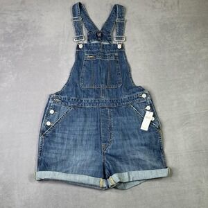GAP Denim Overalls Womens Small Shortalls Adjustable Straps New With Tags Summer